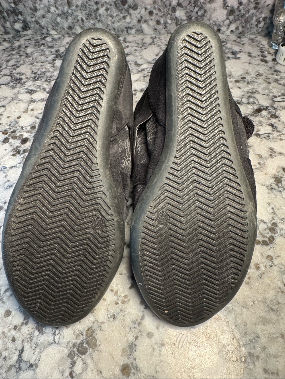 Black Studded Wedge Sneaker Boots - Picture 6 of 7